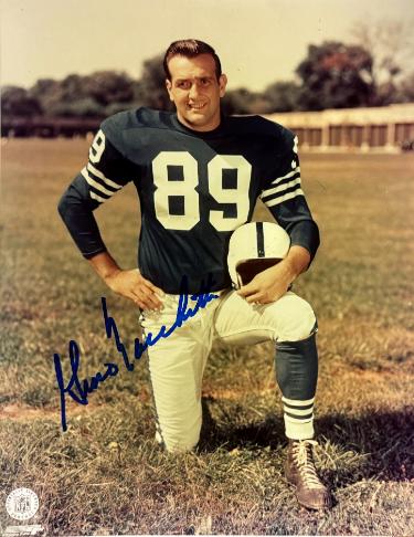 Gino Marchetti signed Baltimore Colts NFL 8x10 Photo imperfect- COA (HOF/2X Champs)