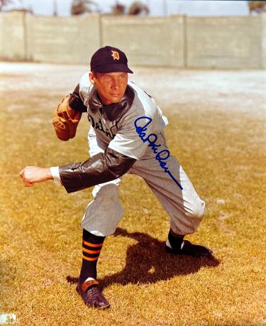 Hal Newhouser signed Detroit Tigers MLB Licensed 8x10 Photo imperfect- COA (HOF)