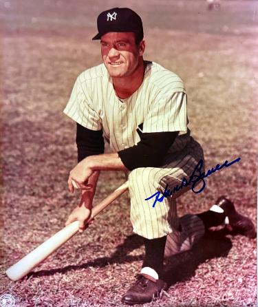 Hank Bauer signed New York Yankees MLB 8x10 Photo imperfect- COA (7X WS Champ)