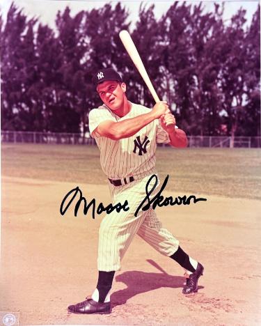 Bill "Moose" Skowron signed New York Yankees MLB 8x10 Photo imperfect- COA -5xAS