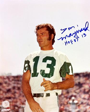 Don Maynard signed New York Jets NFL 8x10 Photo HOF 87 #13 imperfect- COA/Ticket