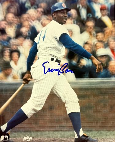 Ernie Banks signed Chicago Cubs MLB Licensed 8x10 Photo minor dings - COA/Mr Cub