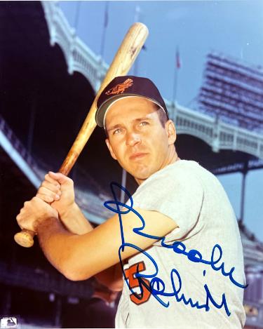 Brooks Robinson signed Baltimore Orioles MLB 8x10 Photo minor spot- CSA COA (HOF)