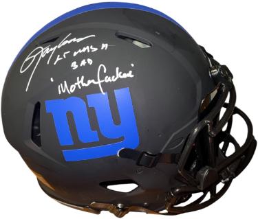 Lawrence Taylor signed New York Giants Eclipse Full Size Speed Authentic Helmet w/Visor w/ Bad Mother** insc- Beckett