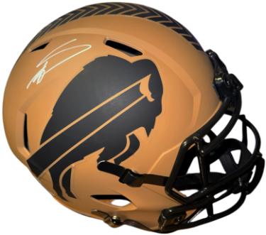 Stefon Diggs signed Buffalo Bills Salute to Service Riddell NFL Full Size Speed Rep Helmet- Beckett Witnessed