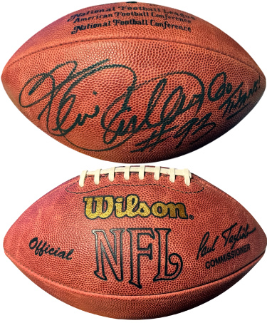 Kevin Carter signed Official Wilson NFL Tagliabue Leather Gameday Football #93 Go Titans!- COA (2X Pro Bowl/Florida Gators)