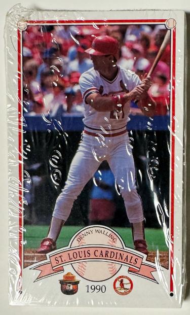 1990 St. Louis Cardinals Smokey Bear Fire Safety Complete 27 MLB Baseball Card Set-Factory Sealed (Ozzie Smith/Herzog/Coleman)