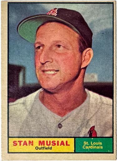 Stan Musial 1961 Topps Card #290 VG-EX (OC/St. Louis Cardinals/HOF)