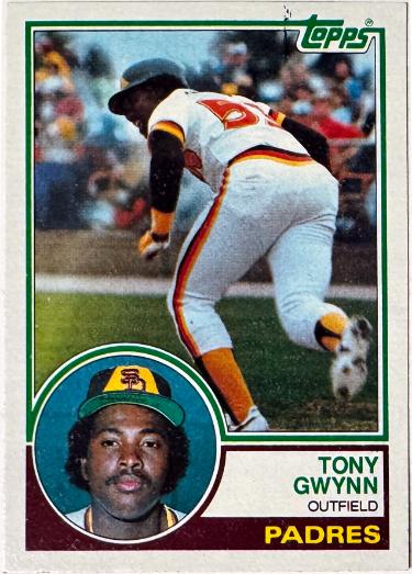 Tony Gwynn 1983 Topps Rookie Card RC #482 (Centered/Spot/ San Diego Padres/HOF)