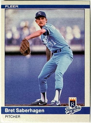 Bret Saberhagen 1984 Fleer Update Rookie Card (RC) #U-103 (Kansas City Royals)