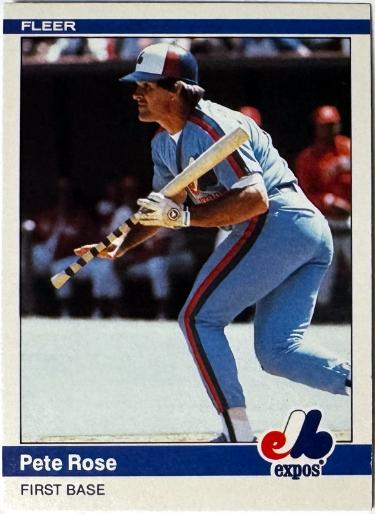 Pete Rose 1984 Fleer Update Card #U-102 - (Montreal Expos/Hit King/4256)