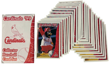 1999 St. Louis Cardinals Kansas City Life 27 Collector Card Set (La Russa/McGwire/McGee/Tatis/Renteria)