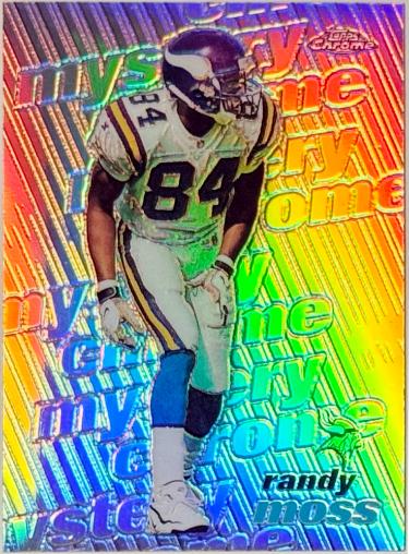 Randy Moss 1999 Topps Chrome Mystery Refractor Card #M11 (Minnesota Vikings/HOF)