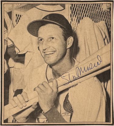 Stan Musial signed St. Louis Cardinals Vintage 4.5�x5� B&W Newspaper/Magazine Photo Clipping� COA (HOF/Stan The Man)