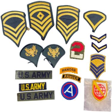 Vintage U.S. Military Patch Lot 17 Patches WWII/Korean/Vietnam/Cold War/Modern Army