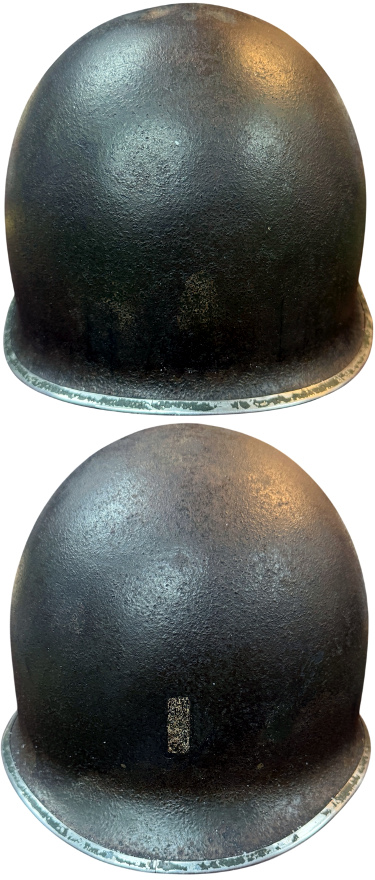WWII U.S. Army Front Seam McCord Officer Marked M1 Steel Fixed Bale Helmet Shell -1941-1944