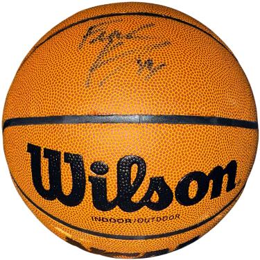 Frank Kaminsky signed NCAA Wilson I/O Basketball imperfect- Schwartz Sports Hologram (Wisconsin Badgers)