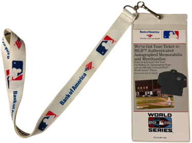 2006 World Series MLB Baseball Authentic Ticket Holder Lanyard Bank Of America Strap � BRAND NEW (Cardinals WS Champs/Tigers)