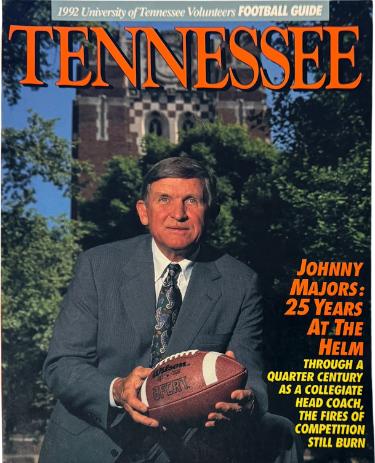 Tennessee Volunteers 1992 NCAA College Football Guide/Program/Yearbook- Johnny Majors