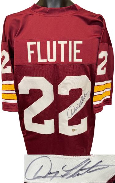 Doug Flutie signed Boston College Maroon Custom Stitched College Football Jersey- Beckett Witnessed (Heisman)
