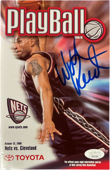 Willis Reed signed 2000-01 New Jersey Nets Playball Program vs Cleveland 10/31/00- JSA #EE41596