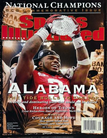 2012 Sports Illustrated Alabama Crimson Tide BCS National Champions Commemorative Full Magazine/Trent Richardson- imperfect