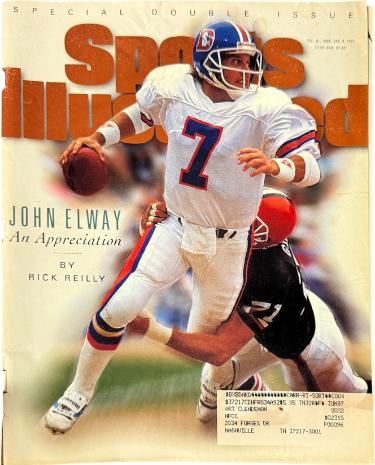 Sports Illustrated Full Magazine 12/30/1996-1/6/1997- John Elway/Denver Broncos (Double Issue with label)