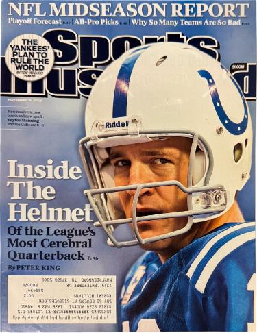 Sports Illustrated Full Magazine 11/16/2009- Peyton Manning Inside the Helmet