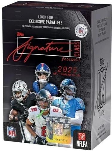 2025 Topps Signature Class NFL Blaster Box- 6PK/7CPP/42CPB - New/Factory Sealed