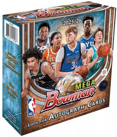 2025-26 Topps NBA Bowman Basketball Mega Box-6PK/7PK/42CPB- New/Factory Sealed