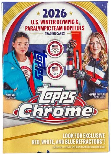 2026 Topps USA Winter Olympic & Paralympic Team Blaster Box- 7PK/4CPP/28 CPB-NEW