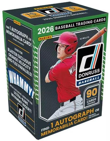 2026 Panini Donruss MLB Baseball Blaster Box 6PK/15CPP/90CPB New/Factory Sealed
