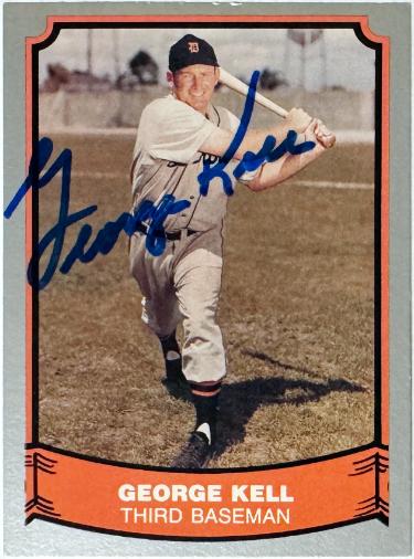 George Kell signed 1988 Pacific Baseball Legends On Card Auto #69 - COA (Detroit Tigers)