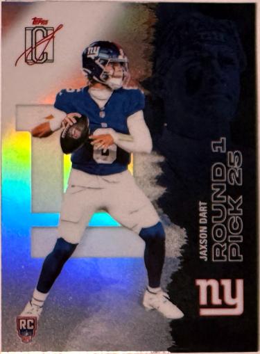 Jaxson Dart 2025 Topps Signature Class Chrome RC Card #106- RD 1 Pick 25 (New York Giants)