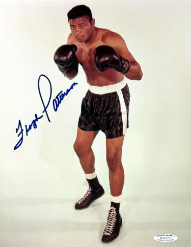 Floyd Patterson signed Boxing 8x10 Photo imperfect- Sports World Collectibles Hologram/COA