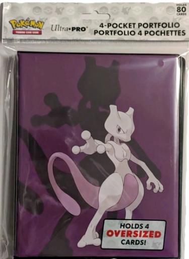 Pokemon Mewtwo Ultra PRO 4-Pocket Portfolio Binder Holds 80 Jumbo Cards - NEW