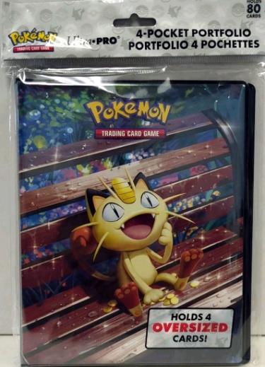 Pokemon Meowth Ultra PRO 4-Pocket Portfolio Binder Holds 80 Jumbo Cards - NEW