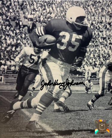 John Henry Johnson signed Pittsburgh Steelers NFL 8x10 Photo imperfect- COA (HOF)