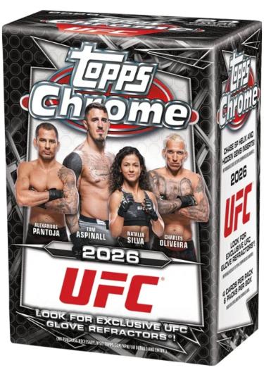 2026 Topps Chrome UFC Fighting Blaster Box-6PK/4CPP/24CPB - New/Factory Sealed