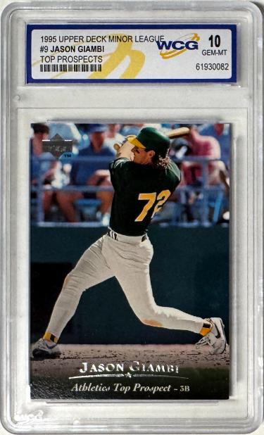 Jason Giambi 1995 Upper Deck Minor League Rookie Card #9- WCG Graded 10 Gem Mint (Oakland A's)