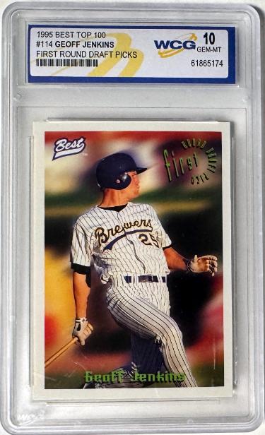 Geoff Jenkins 1995 Best Top 100 1st Rd Draft Picks RC Card #114 - WCG Graded 10 Gem Mint (Milwaukee Brewers)