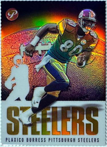 Plaxico Burress 2003 Topps Pristine Gold Die Cut Refractor Card #8 /150 (Pittsburgh Steelers)