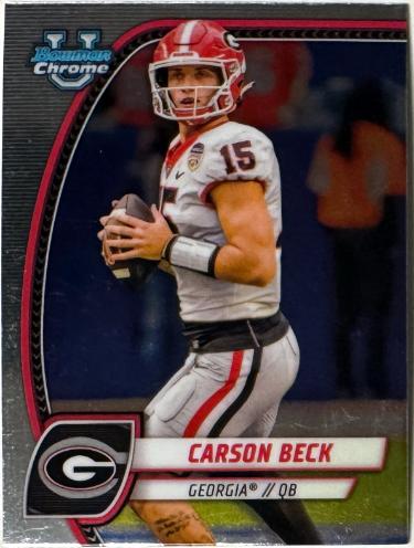 Carson Beck 2024 Bowman U Chrome Rookie Card (RC) #2 -(Georgia/Miami Hurricanes)