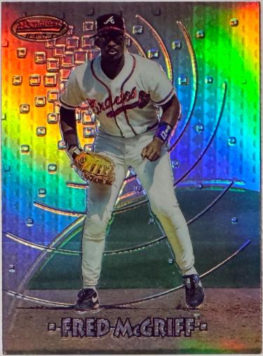 Fred McGriff 1996 Bowman's Best Refractor Card #94 (Atlanta Braves/HOF)