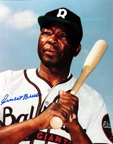 Ernest Burke signed Baltimore Elite Giants Negro League 8x10 Photo imperfect-COA