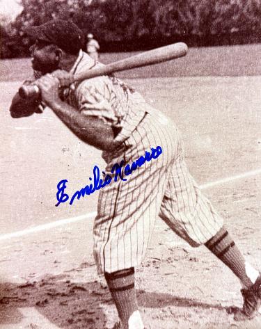 Emilio Navarro signed Cuban Stars Negro League 8x10 Photo imperfect- COA