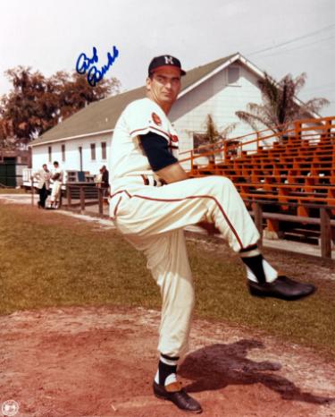 Bob Buhl signed Milwaukee Braves MLB 8x10 Photo imperfect - COA (1957 WS Champ/2X All-Star)