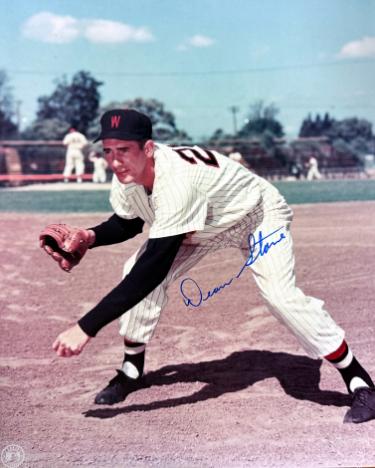 Dean Stone signed Washington Senators MLB 8x10 Photo imperfect-COA (1954 All Star)