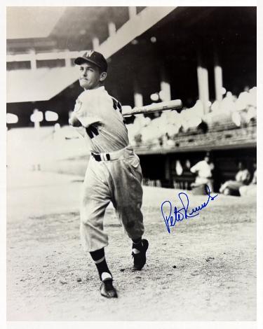 Pete Runnels signed Washington Senators B&W 8x10 Photo imperfect - COA (5X AS)
