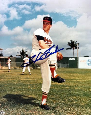 Steve Barber signed Baltimore Orioles MLB 8x10 Photo imperfect- COA- (1967 No Hitter)